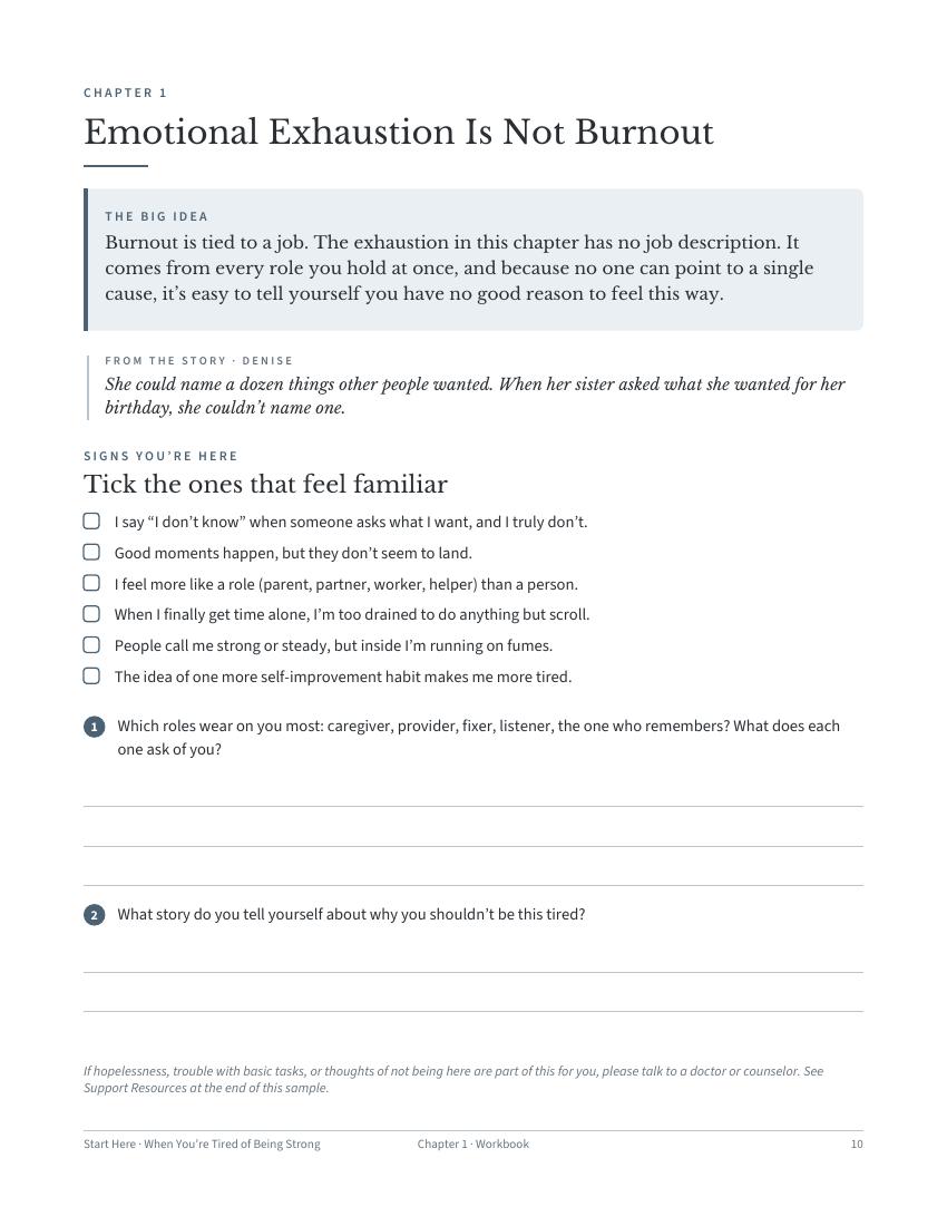 Workbook insight recap and journal prompts